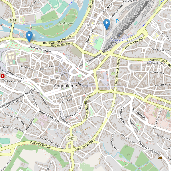 Carte des bibliotheques à Angoulême Thumbnail