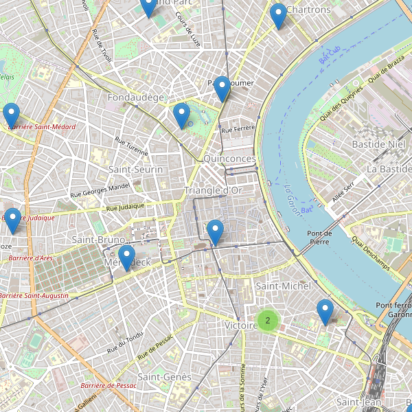 Carte des bibliotheques à Bordeaux Thumbnail