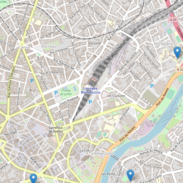 Carte des bibliotheques à Limoges Thumbnail
