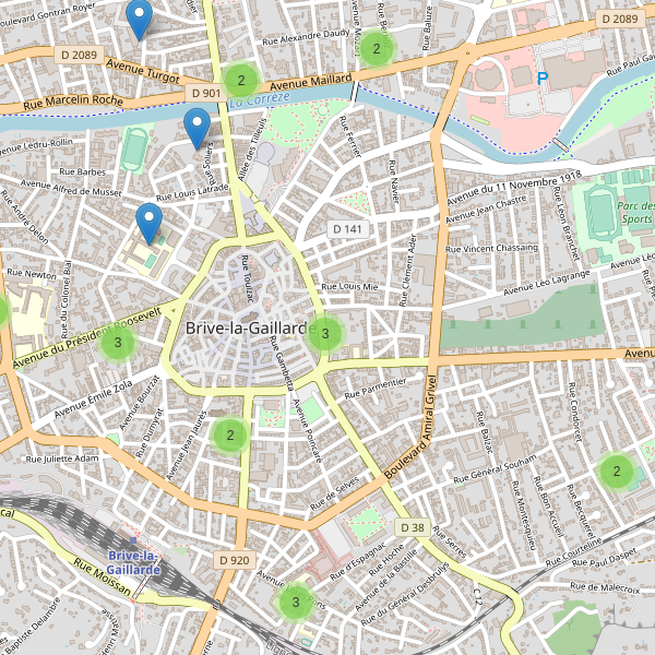 Carte des ecoles à Brive-la-Gaillarde Thumbnail