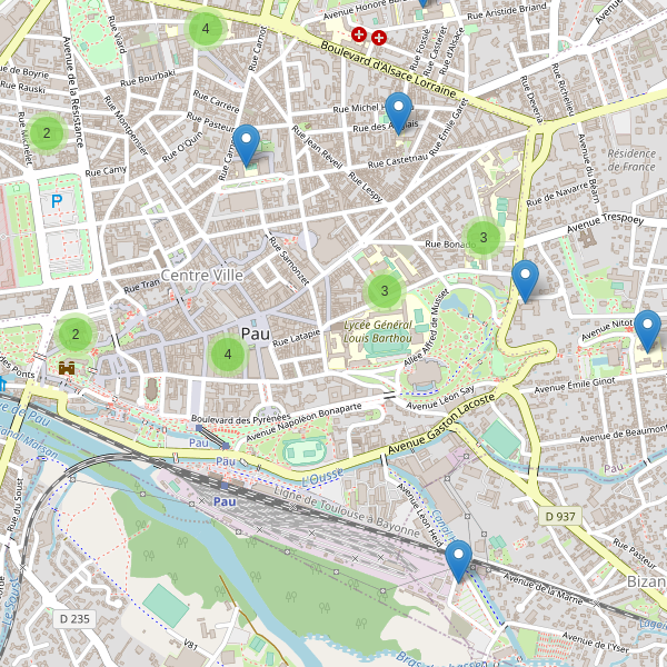 Carte des ecoles à Pau Thumbnail