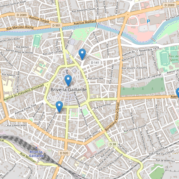 Carte des eglises à Brive-la-Gaillarde Thumbnail