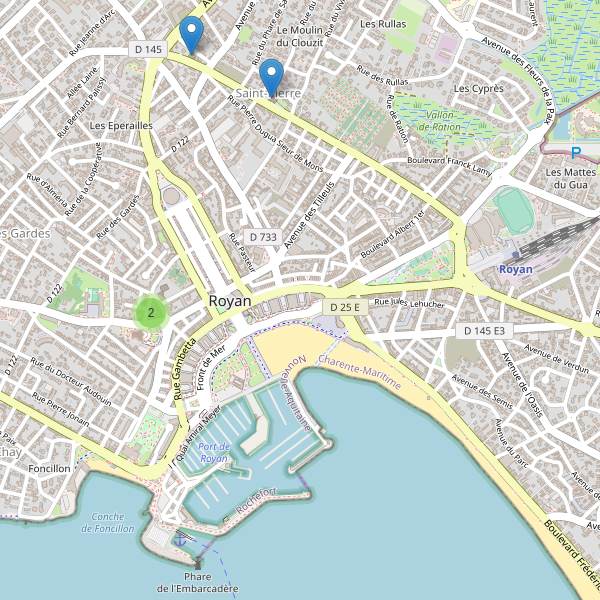 Carte des eglises à Royan Thumbnail
