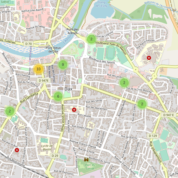 Carte des guichets-automatiques à Dax Thumbnail