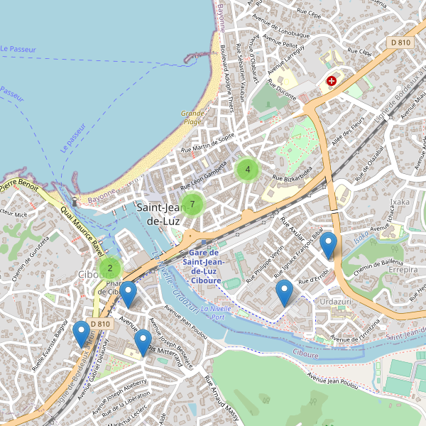 Carte des guichets-automatiques à Saint-Jean-de-Luz Thumbnail