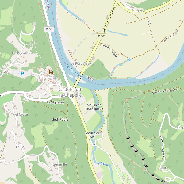 Thumbnail Carte des hôtels à Castelnaud-la-Chapelle