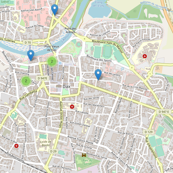 Thumbnail Carte des hôtels à Dax