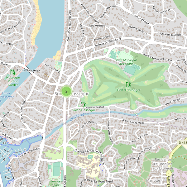 Carte des marches à Soorts-Hossegor Thumbnail