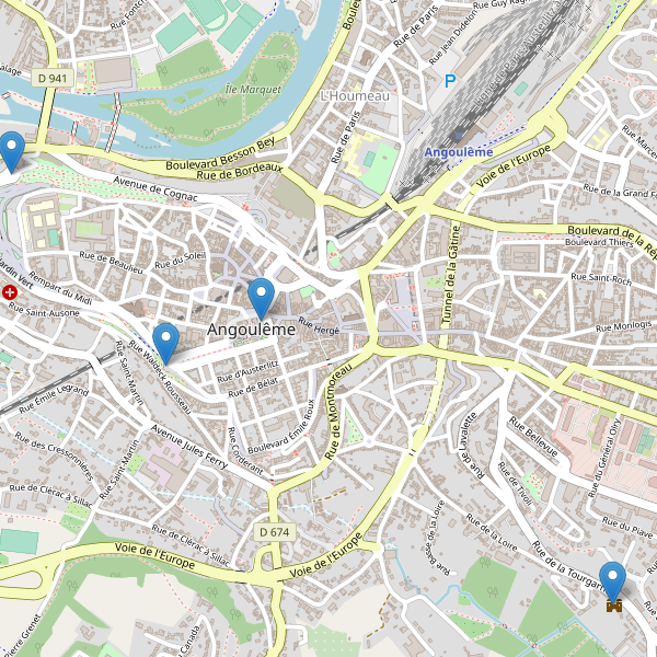 Carte des monuments à Angoulême Thumbnail