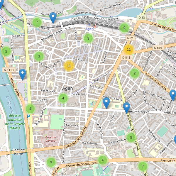 Thumbnail Carte des parkings à Agen