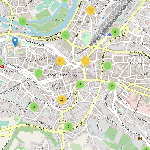 Thumbnail Carte des parkings à Angoulême