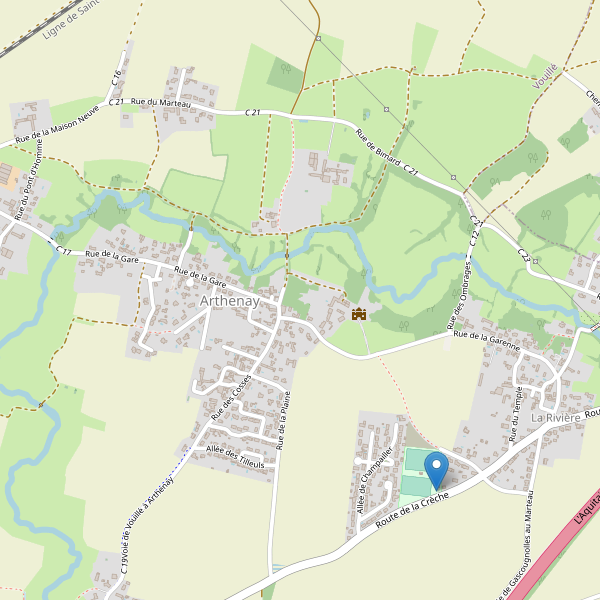 Carte des parkings à Arthenay Thumbnail