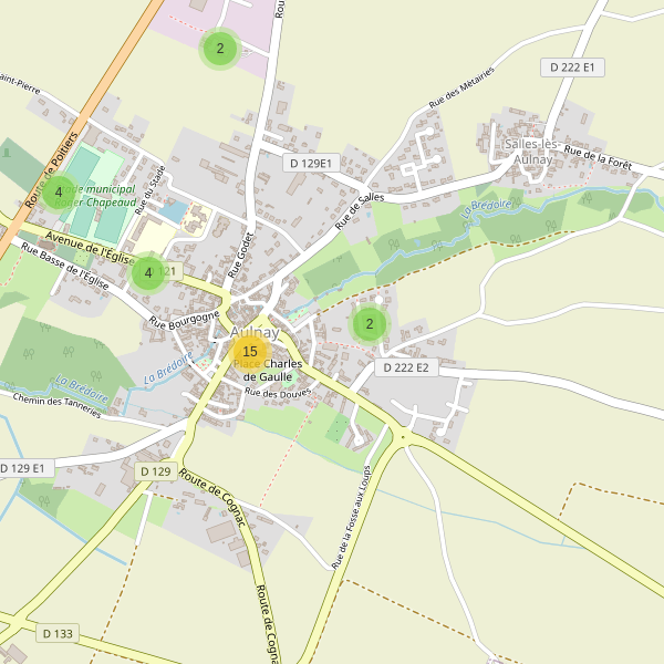 Carte des parkings à Aulnay (Charente-Maritime) Thumbnail