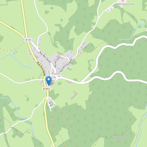 Carte des parkings à Aulon (Creuse) Thumbnail