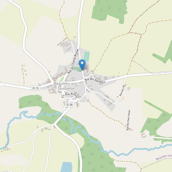 Carte des parkings à Beaulieu-sur-Sonnette Thumbnail