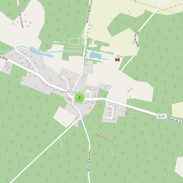 Carte des parkings à Beylongue Thumbnail