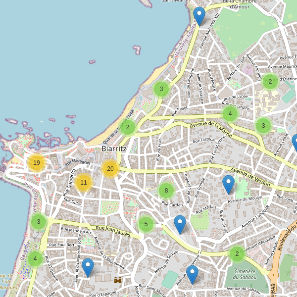 Carte des parkings à Biarritz Thumbnail
