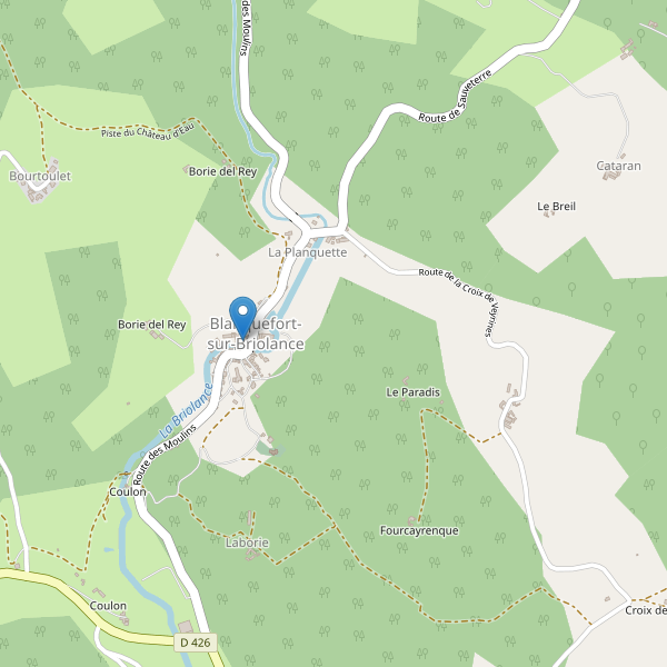 Carte des parkings à Blanquefort-sur-Briolance Thumbnail