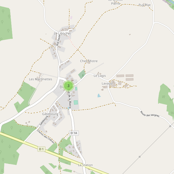 Carte des parkings à Blanzac (Haute-Vienne) Thumbnail