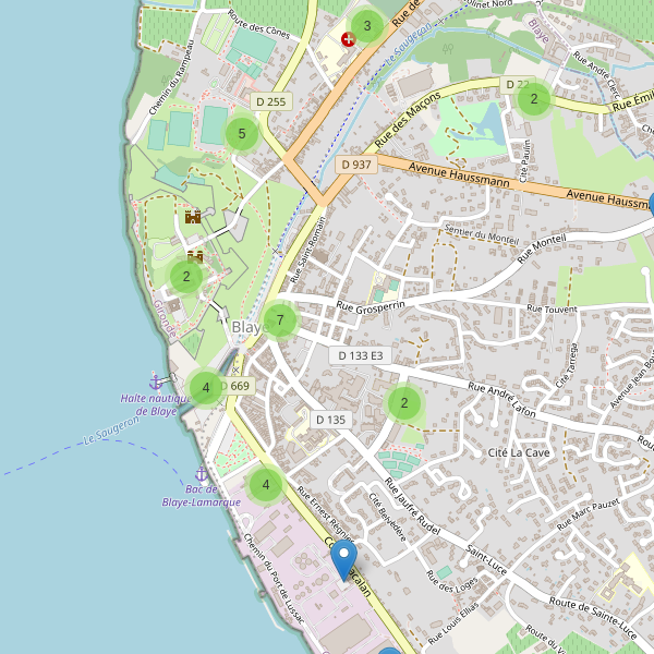 Carte des parkings à Blaye Thumbnail