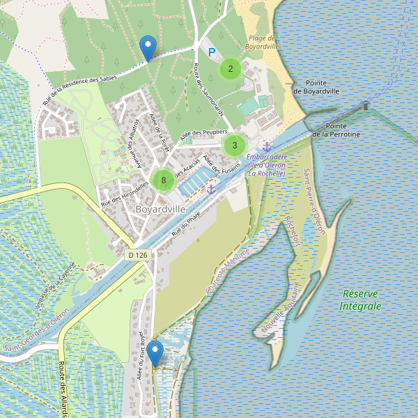 Carte des parkings à Boyardville Thumbnail