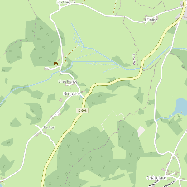 Carte des parkings à Brousse (Creuse) Thumbnail