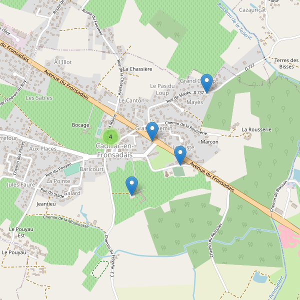Carte des parkings à Cadillac-en-Fronsadais Thumbnail