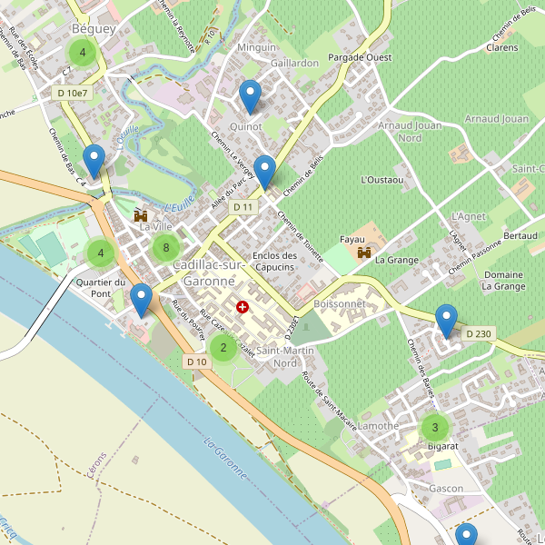 Carte des parkings à Cadillac-sur-Garonne Thumbnail