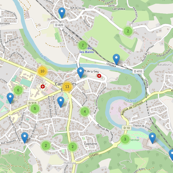 Carte des parkings à Cambo-les-Bains Thumbnail