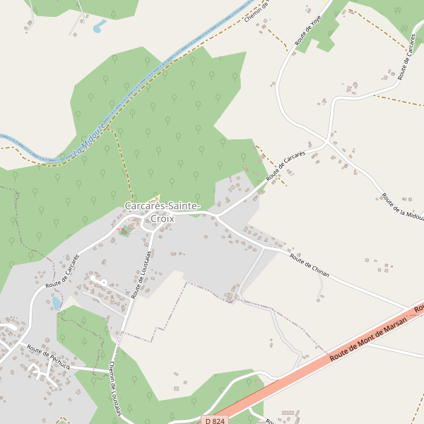 Carte des parkings à Carcarès-Sainte-Croix Thumbnail