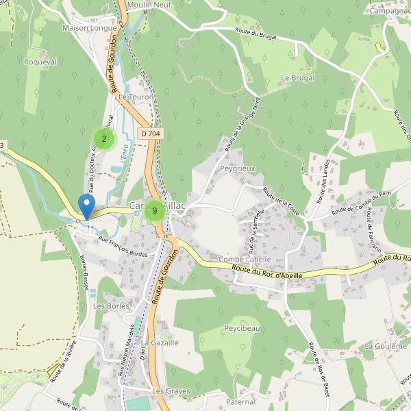 Carte des parkings à Carsac-Aillac Thumbnail