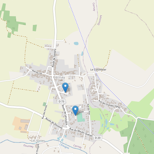 Carte des parkings à Cernay (Vienne) Thumbnail
