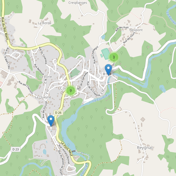 Carte des parkings à Corrèze Thumbnail