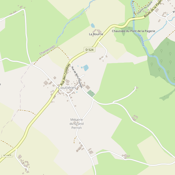 Carte des parkings à Coutières Thumbnail