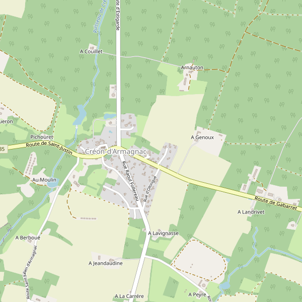 Carte des parkings à Créon-d'Armagnac Thumbnail