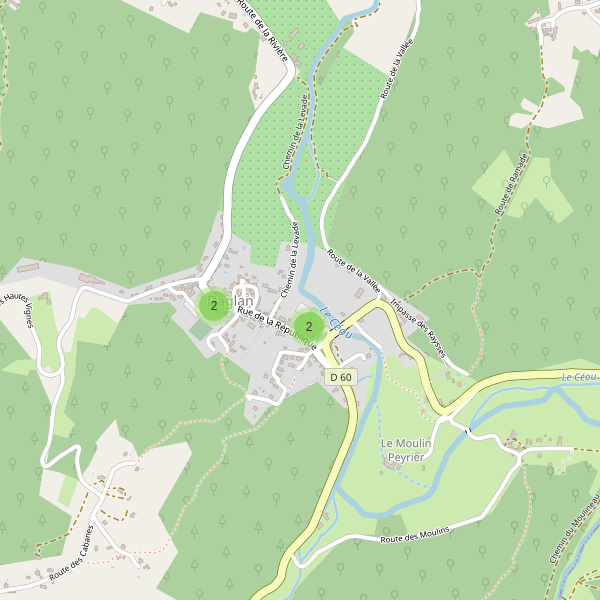 Carte des parkings à Daglan Thumbnail