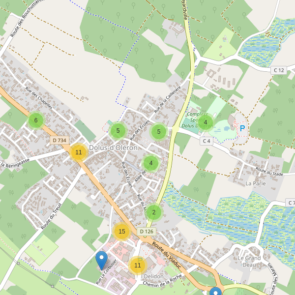 Carte des parkings à Dolus-d'Oléron Thumbnail