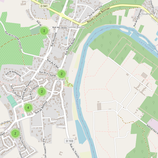 Carte des parkings à Fléac Thumbnail