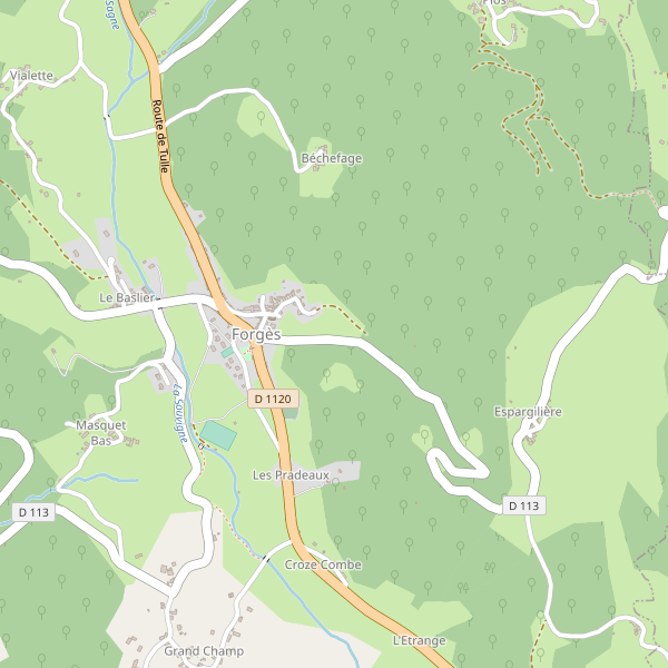 Carte des parkings à Forgès Thumbnail