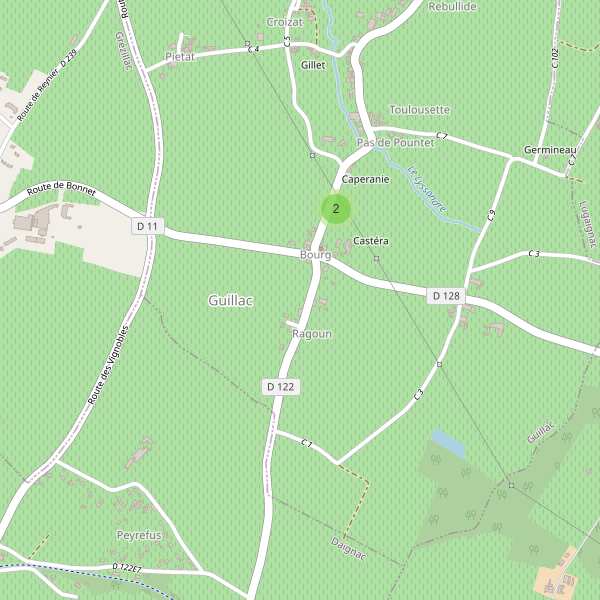 Carte des parkings à Guillac (Gironde) Thumbnail