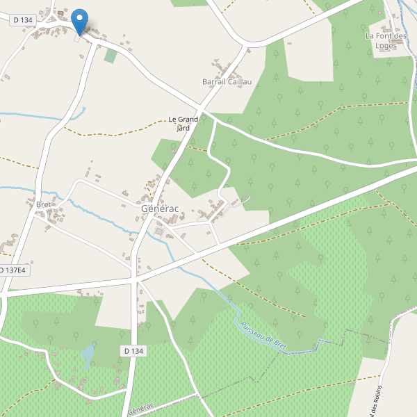 Carte des parkings à Générac (Gironde) Thumbnail