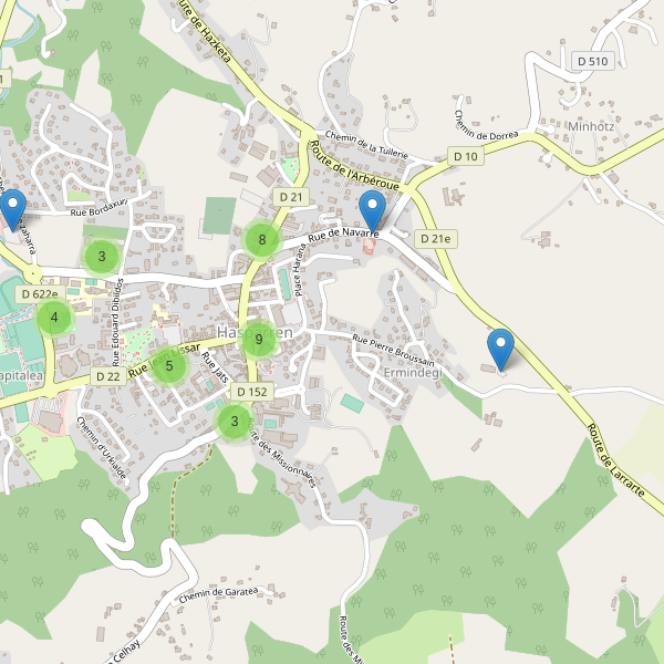 Carte des parkings à Hasparren Thumbnail