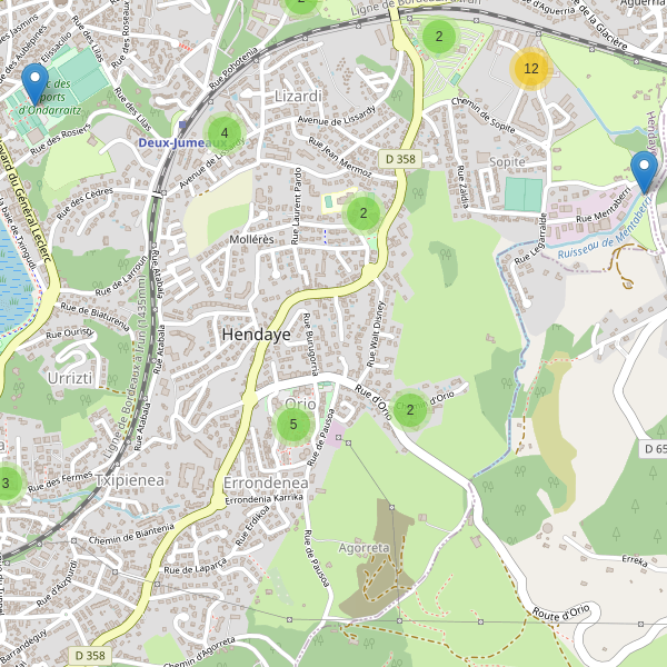Carte des parkings à Hendaye Thumbnail