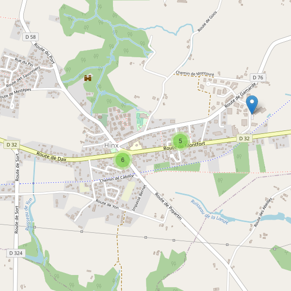 Carte des parkings à Hinx Thumbnail