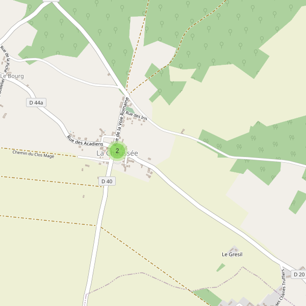 Carte des parkings à La Chaussée (Vienne) Thumbnail