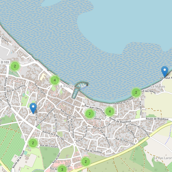 Carte des parkings à La Flotte Thumbnail