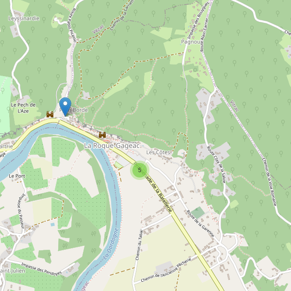 Carte des parkings à La Roque-Gageac Thumbnail