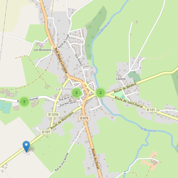 Carte des parkings à La Trimouille Thumbnail