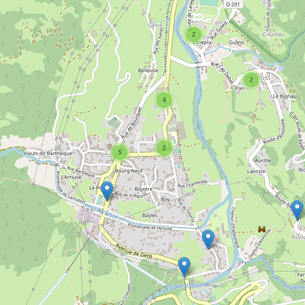 Carte des parkings à Laruns (Pyrénées-Atlantiques) Thumbnail