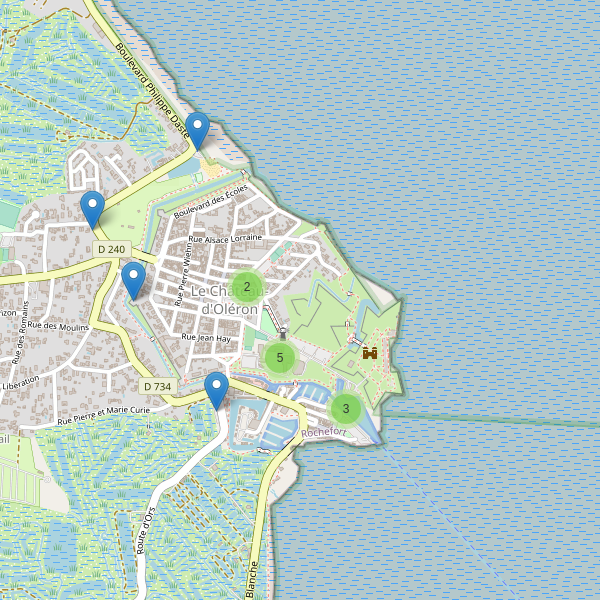 Carte des parkings à Le Château-d'Oléron Thumbnail